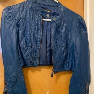Bebe Blue XS Crop Jacket